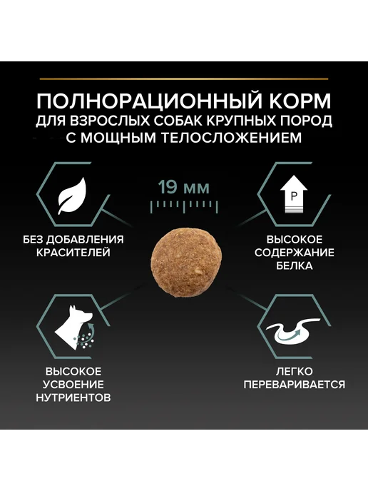 Сухой корм PRO PLAN Digestion По… для собак, взрослые, крупные, чувствительное пищеварение, 14,3 кг, фото 6