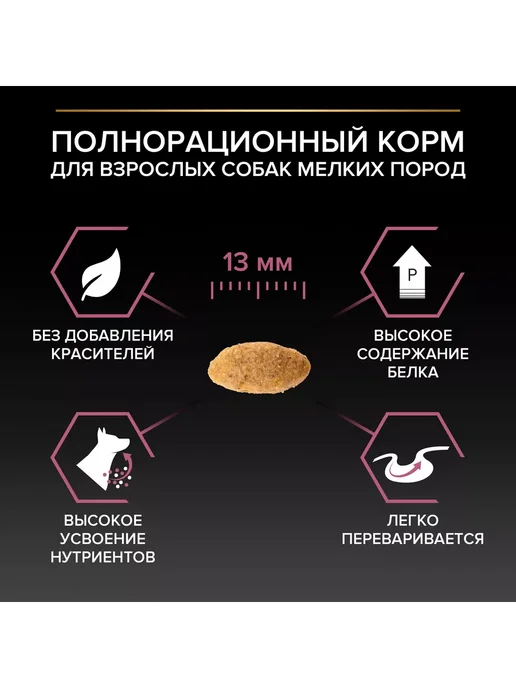 Сухой корм PRO PLAN Skin Карлик… для собак, взрослые, мелкие, чувствительное пищеварение, 0,974 кг, фото 4