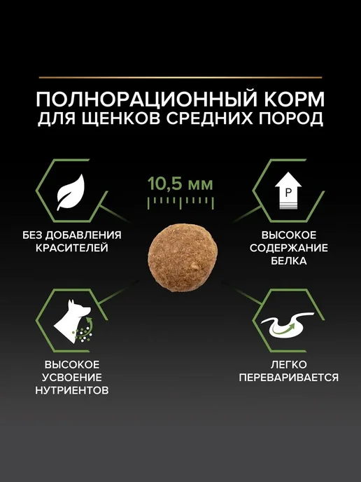 Сухой корм PRO PLAN Healthy Start для собак, средние, щенки, курица, 6,25 кг, фото 5