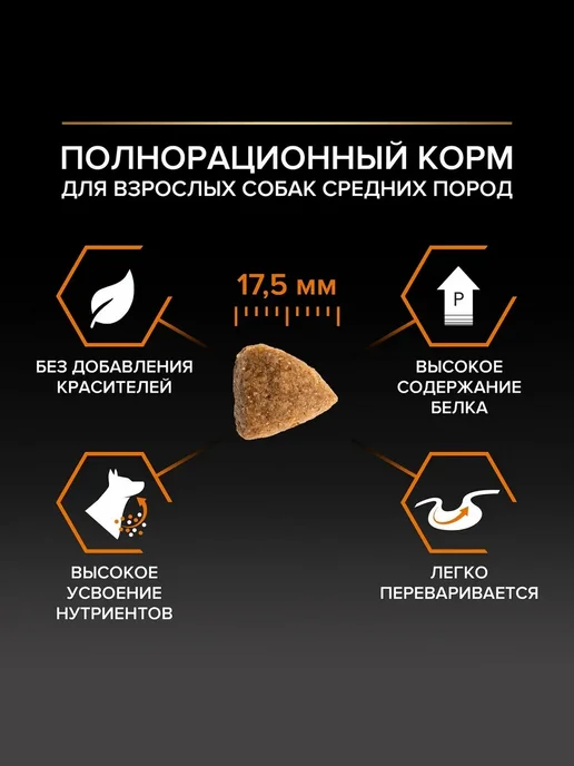 Сухой корм PRO PLAN Everyday Nutrition для собак, взрослые, средние, 3,3 кг, фото 4