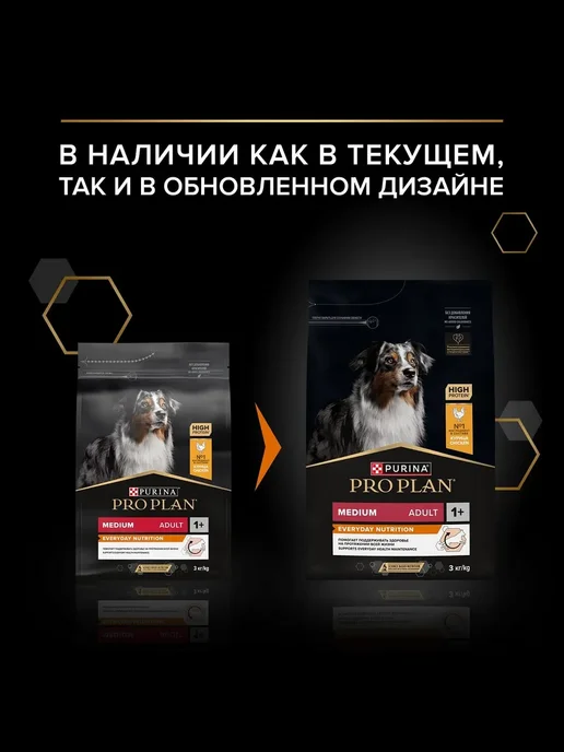 Сухой корм PRO PLAN Everyday Nutrition для собак, взрослые, средние, 3,3 кг, фото 6