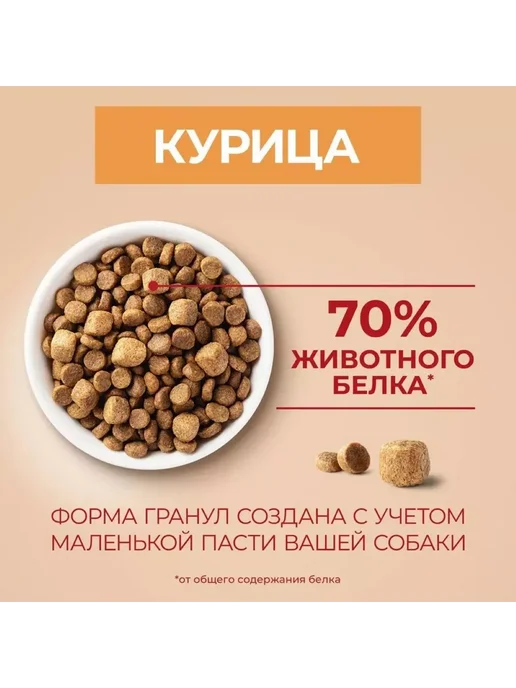 Сухой корм PURINA ONE Активных для собак, мелкие, курица, 3,225 кг, фото 4