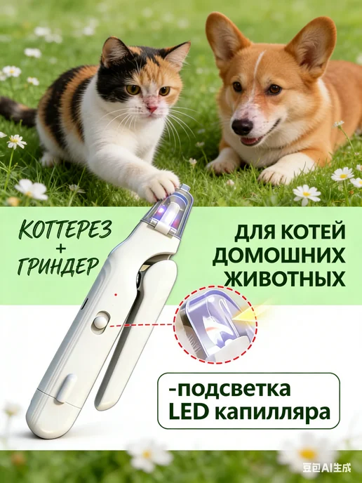 Когтерезка ножницы для кошек и собак, белый
