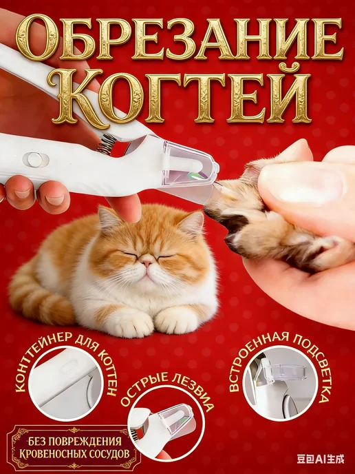 Когтерезка ножницы для кошек и собак, белый