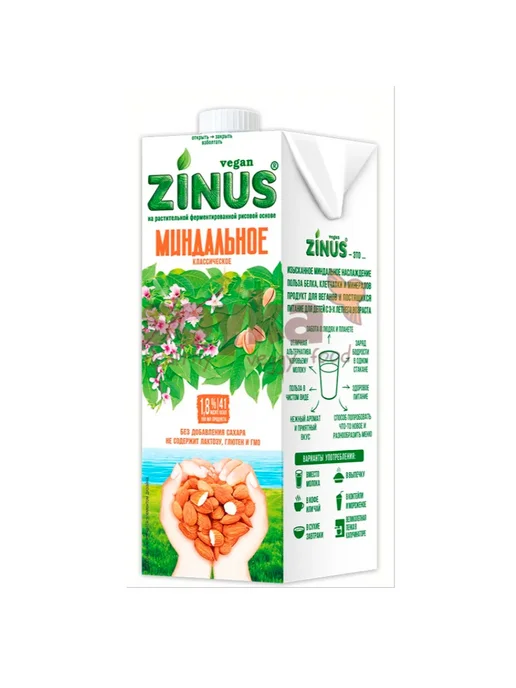 Zinus Напиток миндальный «Zinus», 1л, 1 л