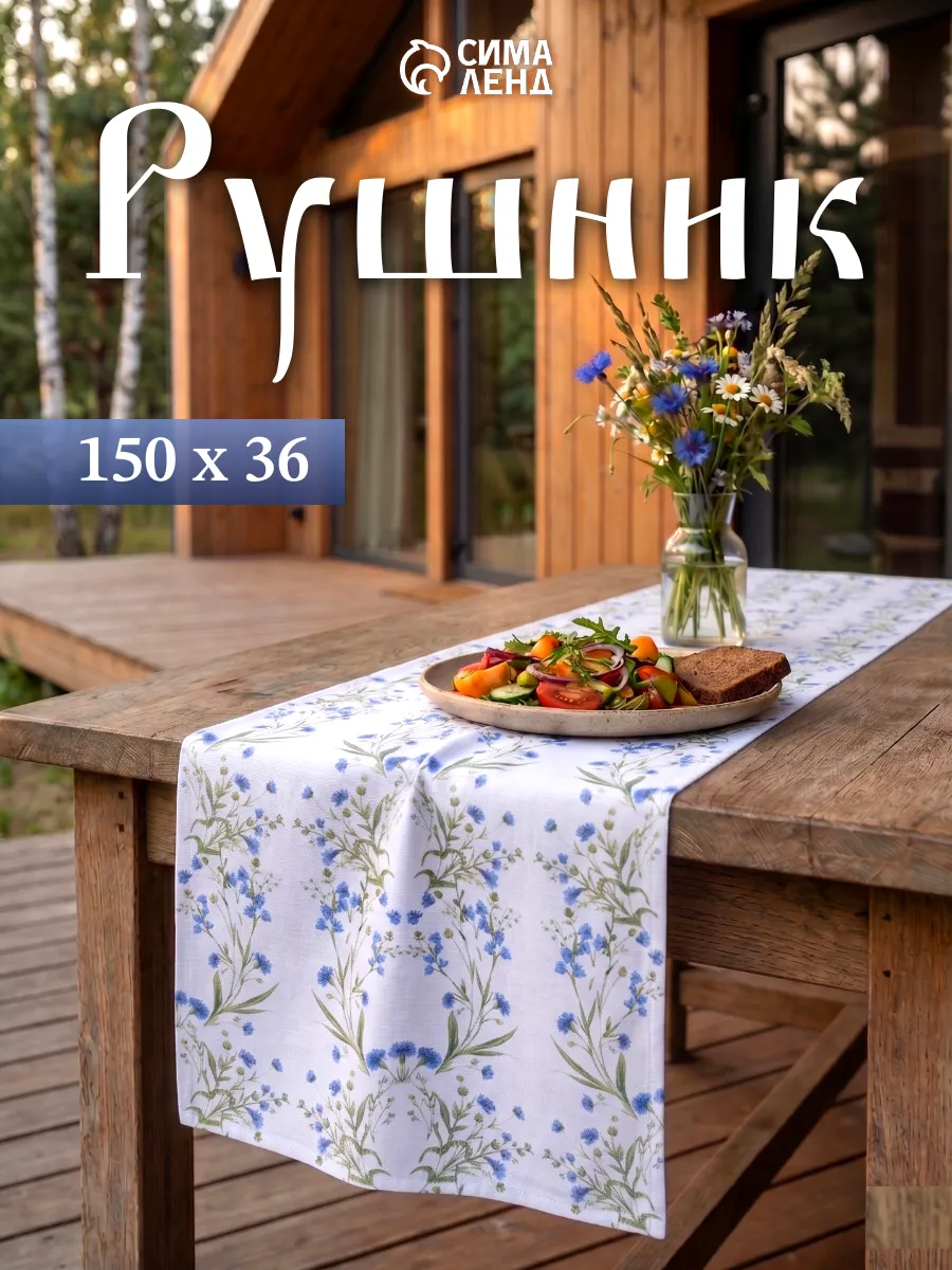 Рушник «Васильки», 150×36 см