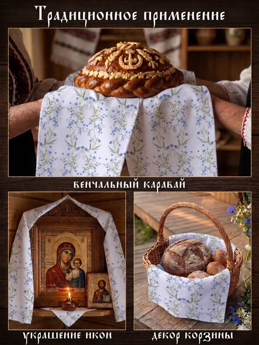 Сималенд Рушник «Васильки», 150×36 см, 150x36 см, фото 2