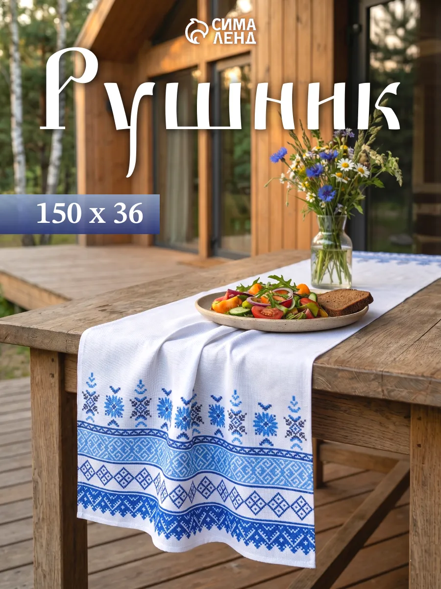 Рушник народный свадебный пасхальный «Орнамент», 150×36 см