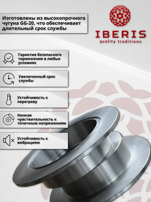 IBERIS Диски тормозные Шевроле Круз Авео Опель Астра J, задние, фото 2