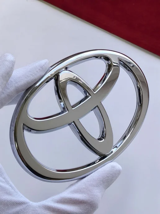 GoGoAuto Эмблема Toyota 110*75 мм шильдик логотип Toyota, серый, фото 2