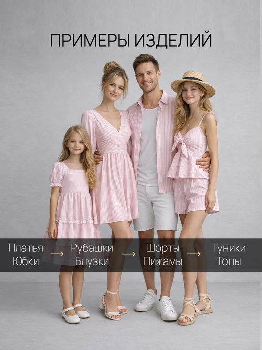 НИТЕКА Ткань для шитья хлопок рубашечный в полоску, белый, фото 3