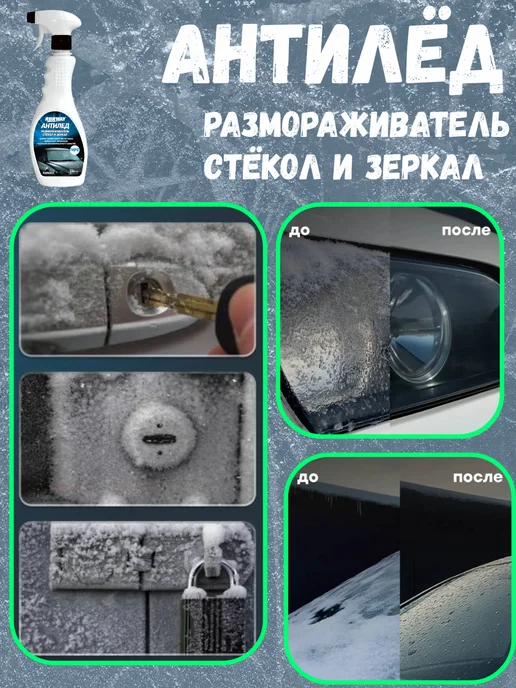 RUNWAY (RW) Антилед Размораживатель для стекол и зеркал 500 мл, 500 мл, фото 4