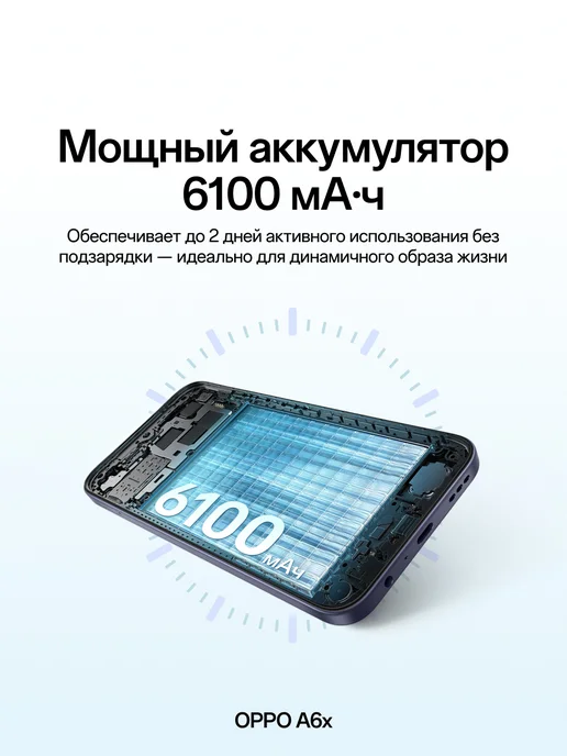 Смартфон OPPO A6X 6/256 ГБ, голубой, фото 3