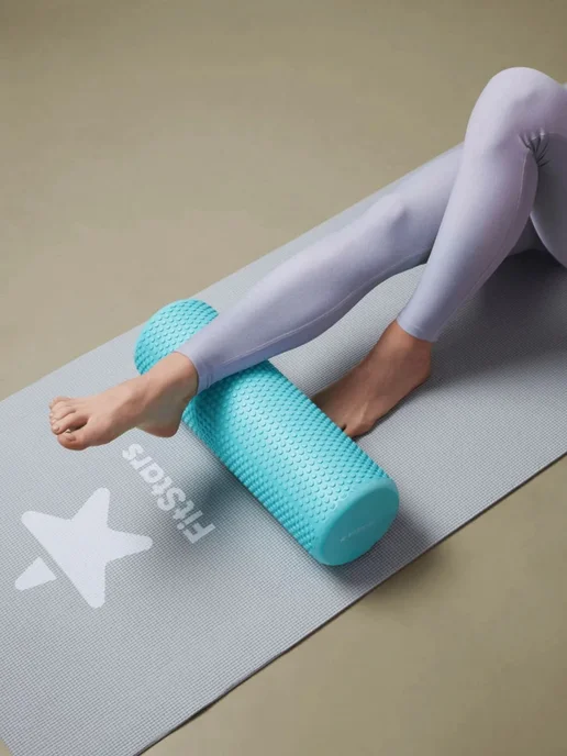 FitStars Ролик массажный для фитнеса, йоги и МФР Tiffany, голубой, фото 3