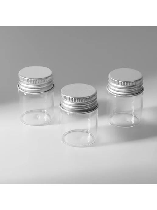 Баночки для хранения бисера, d=3×4 см, 3 шт, 3x4 см, 3 шт, фото 2