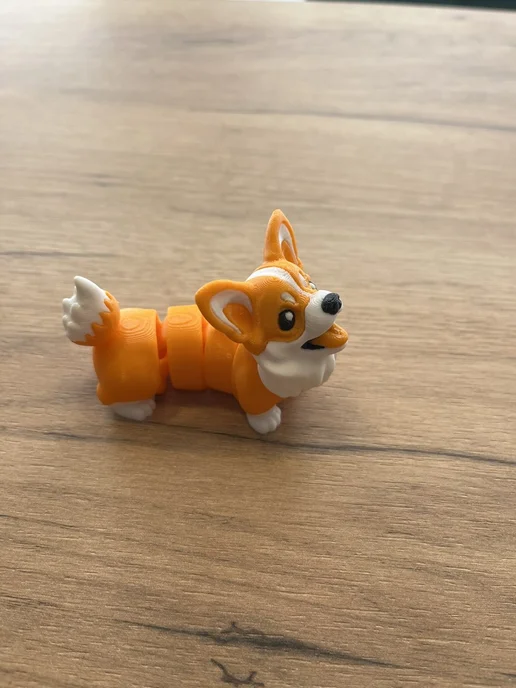 3D Сказки Фигурка Корги Батон подвижная 7 см, черный, фото 5