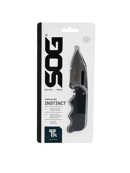 Нож SOG INSTINCT Черный серебристый, черный, фото 8