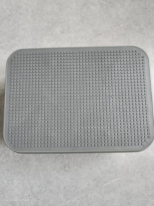 Табурет пластиковый белый прямоугольный для дачи 33х24х16, 33x24x16, фото 8