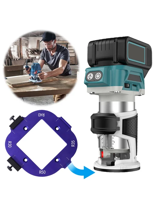 Positioning Tool 4в1 для DIY резки, шаблон для триммера (син, синий, фото 2