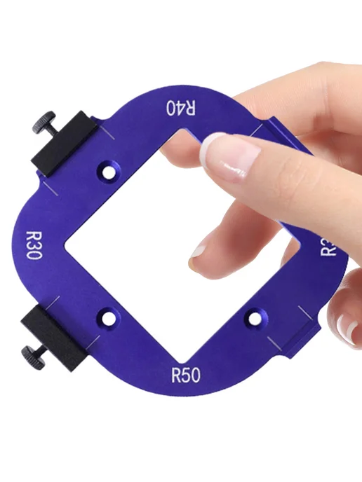 Positioning Tool 4в1 для DIY резки, шаблон для триммера (син, синий, фото 3