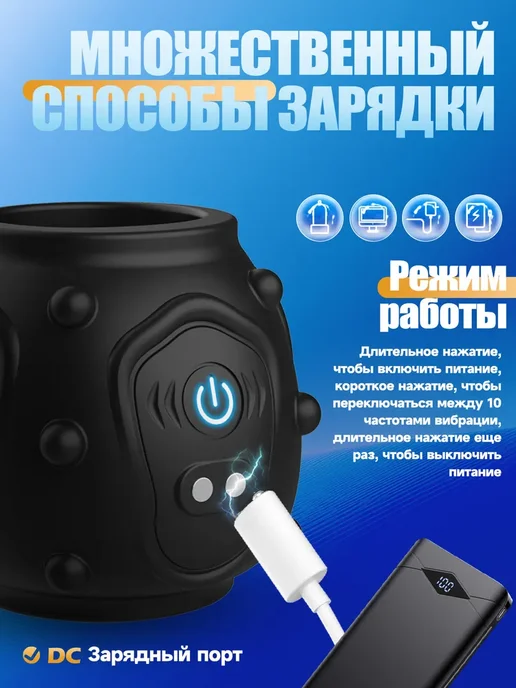 кольцо для члена Эрекционное кольцо для мужчин с вибрацией, вариант, фото 7