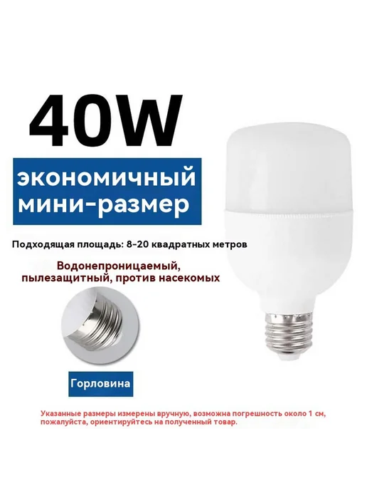 Лампочка 40W 6000K, 40 Вт