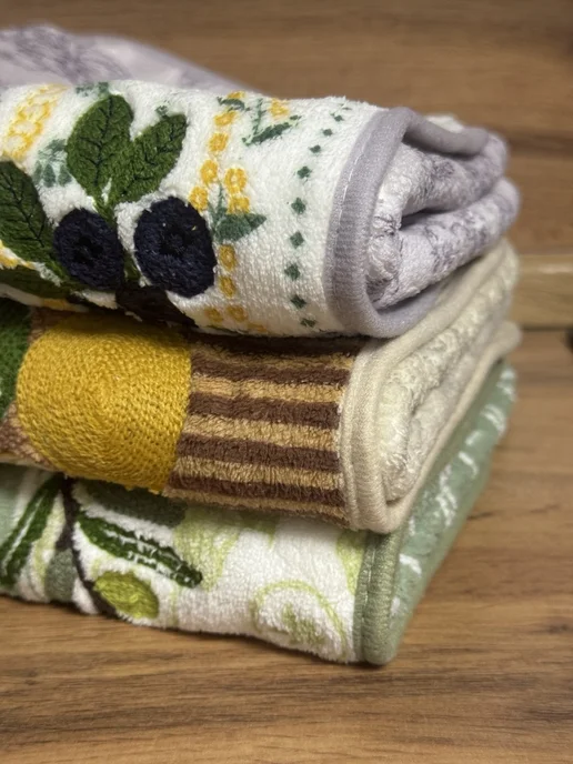 Towels A Полотенце кухонное микрофибра подарочные набор 3 штуки, фиолетовый, фото 8
