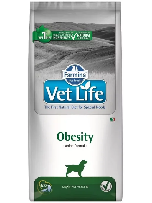 Сухой корм Farmina Obesity Избыточным для собак, 12 кг