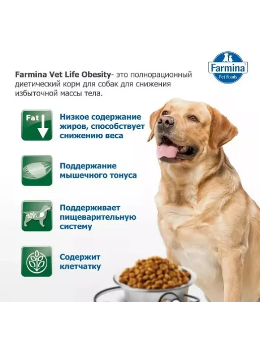 Сухой корм Farmina Obesity Избыточным для собак, 12 кг, фото 2