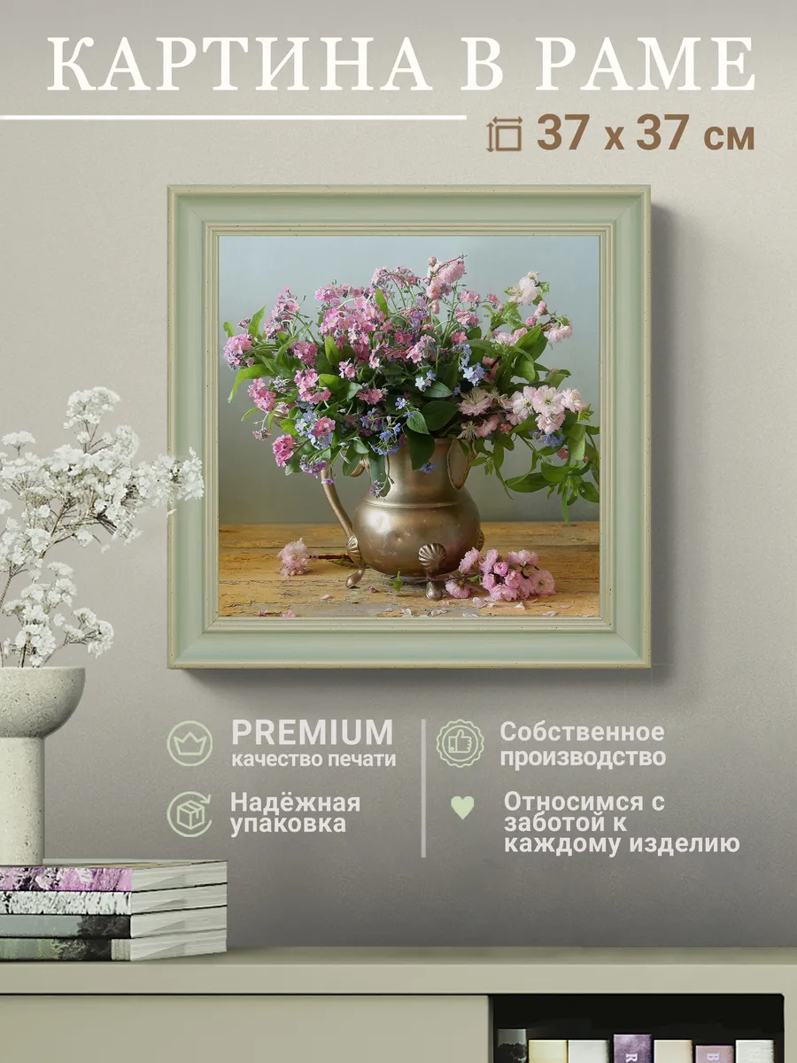 Картина на стену интерьерная на холсте 37*37 см
