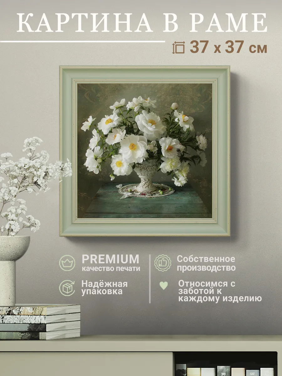 Картина на стену интерьерная на холсте 37*37 см