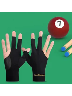 Бильярд перчатка 3 пальца дышащая для Snooker (Black справа)
