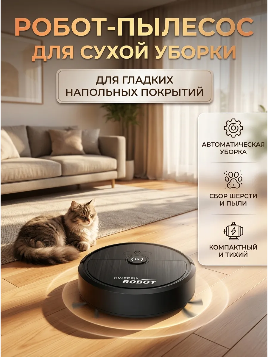 Робот пылесос Влажная и сухая уборка