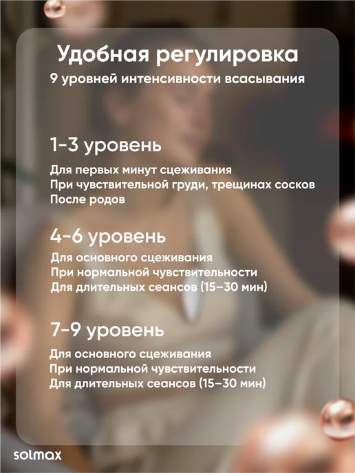 Молокоотсос электрический с дисплеем беспроводной, Solmax Kids, фото 5