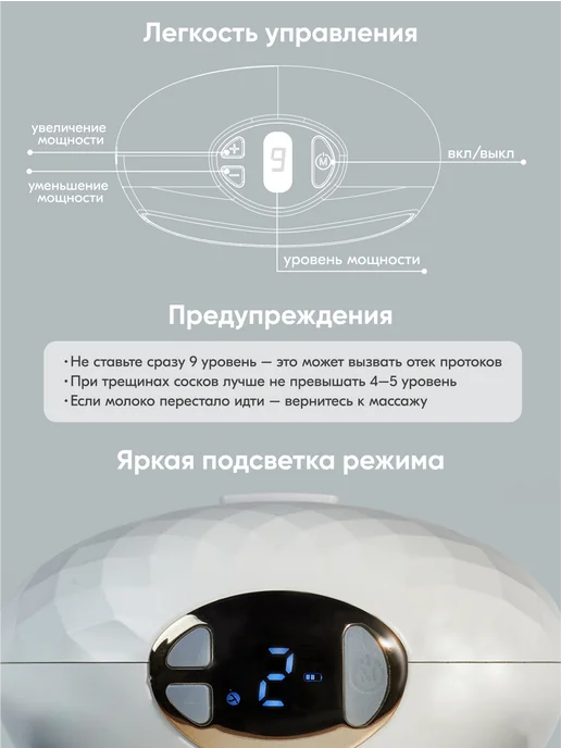 Молокоотсос электрический с дисплеем беспроводной, Solmax Kids, фото 6