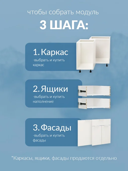 Кьюмен Фасад МДФ в каркас 60см, серый, фото 8