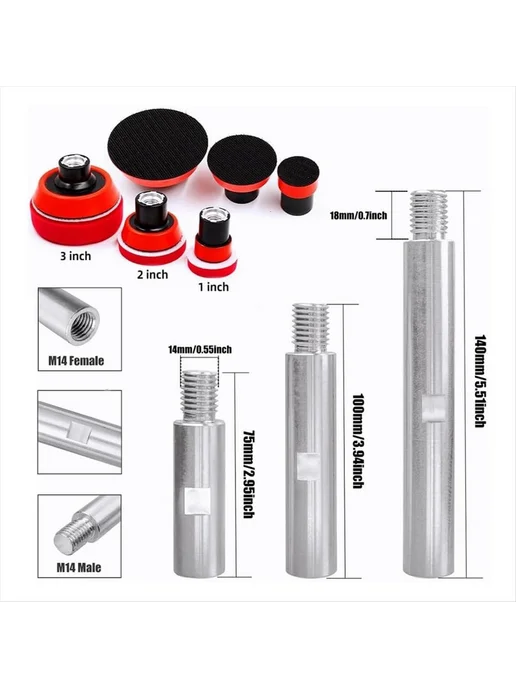M14 Thread Angle Grinder Extension Connecting Rod Set 3, вариант, фото 3