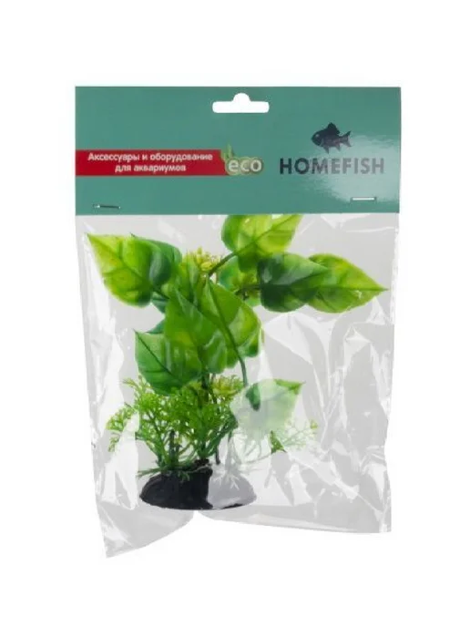 Homefish Растение для аквариума Филодендрон с грузом, 12 см, зеленый, фото 2