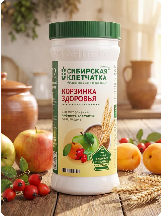 Сибирская клетчатка «Корзинка здоровья», 280 г, 280 г