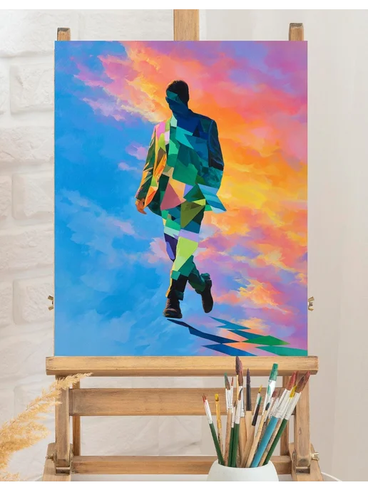Art on Canvas Яркая прогулка Картина по номерам на холсте 40х50 см, 40x50 см